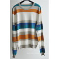 100%Cotton Round Neck Striped Pullover Men Sweater